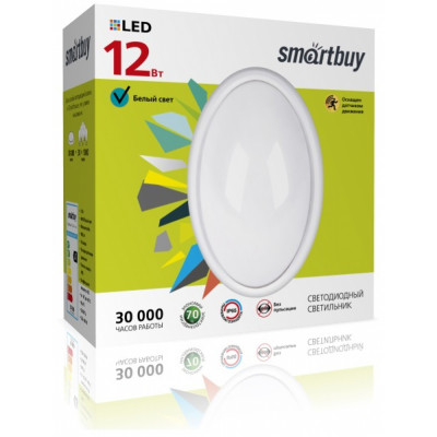 Светодиодный светильник Smartbuy SBL-HPoval-12W-4K-Sen