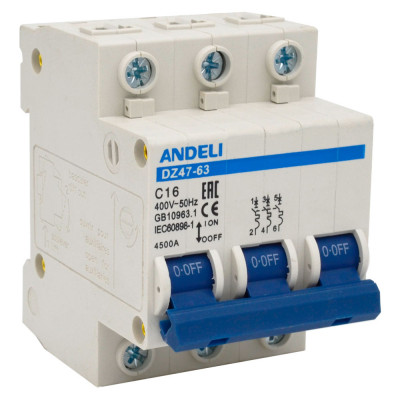Автоматический выключатель ANDELI DZ47-63 ADL01-092