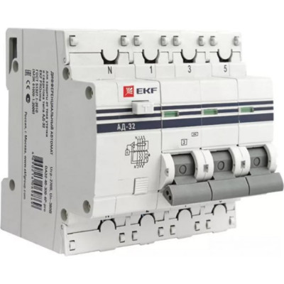 Электронный дифференциальный автомат EKF PROxima АД-32 DA32-40-30-4P-pro