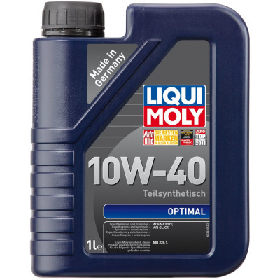Полусинтетическое моторное масло LIQUI MOLY Optimal 10W-40 SL/CF;A3/B3 3929