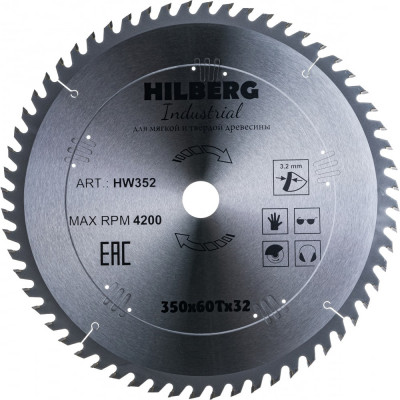 Пильный диск по дереву Hilberg Hilberg Industrial HW352