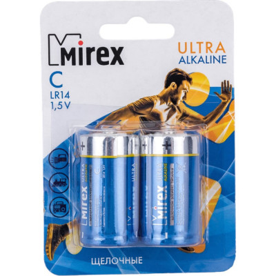 Щелочная батарея Mirex 23702-LR14-E2