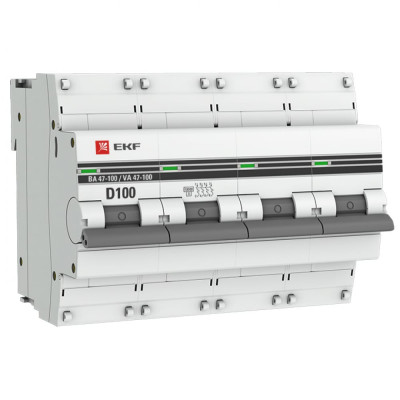 Автоматический выключатель EKF PROxima ВА 47-100 mcb47100-4-100D-pro