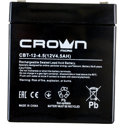 Аккумулятор CROWN MICRO CBT-12-4.5 CM000001737