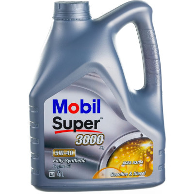 Синтетическое моторное масло MOBIL Super 3000 X1 5W-40 152566