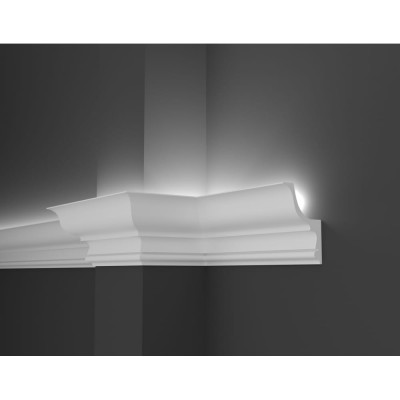 Ударопрочный влагостойкий потолочный карниз под LED подсветку Decor-Dizayn DD509