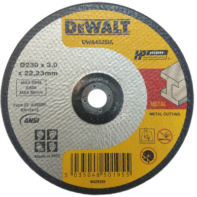 Отрезной круг по металлу Dewalt DWA4525IA-AE DWA4525IA-AE