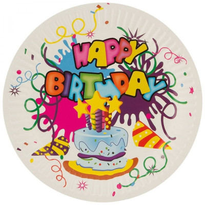 Набор бумажных тарелок Волшебная страна Happy Birthday 007148