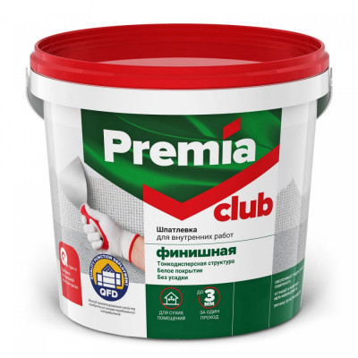 Финишная шпатлевка для внутренних работ Premia Club CLUB О03949