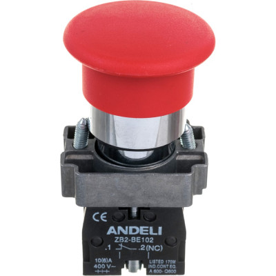 Кнопка ANDELI XB2-BC45 Грибок ADL10-067