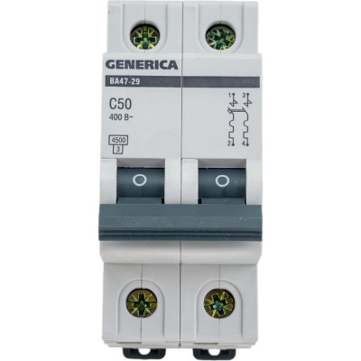 Автоматический выключатель GENERICA ВА47-29 MVA25-2-050-C