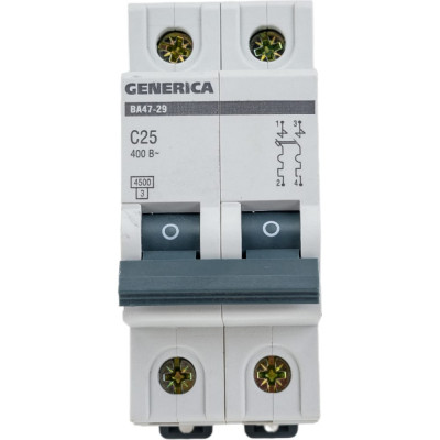 Автоматический выключатель GENERICA ВА47-29 MVA25-2-025-C