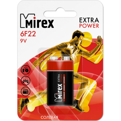 Солевая батарея Mirex Крона 23702-6F22-E1