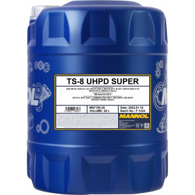 Синтетическое моторное масло MANNOL TS-8 SUPER UHPD 5W30 1260