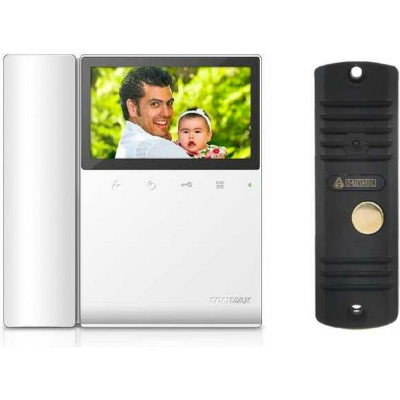 Комплект видеодомофона и вызывной панели COMMAX CDV-43K2 White/AVC305B