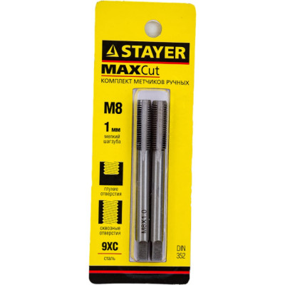 Комплект метчиков STAYER MASTER 28025-08-1.0-H2