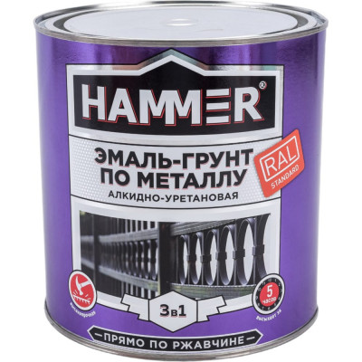 Эмаль-грунт по металлу Hammer ЭК000133637