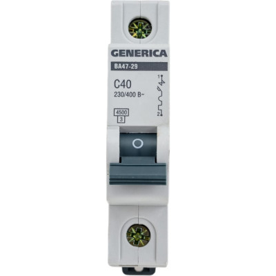 Автоматический выключатель GENERICA ВА47-29 MVA25-1-040-C