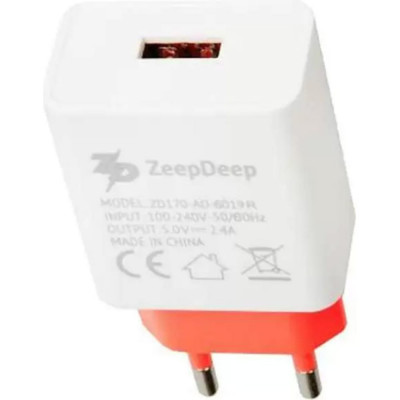 Зарядное устройство ZeepDeep EnergyPlug 1 USB X 2.4A 802074