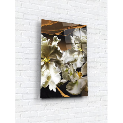 Картина на стекле ARTABOSKO белые ирисы 2 WBR-01-430-04
