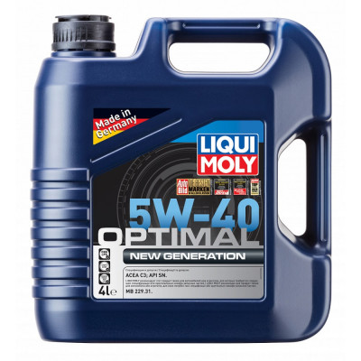 НС-синтетическое моторное масло LIQUI MOLY Optimal New Generation 5W-40 39033