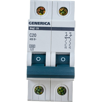 Автоматический выключатель GENERICA ВА47-29 MVA25-2-020-C