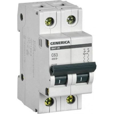 Автоматический выключатель GENERICA ВА47-29 MVA25-2-063-C