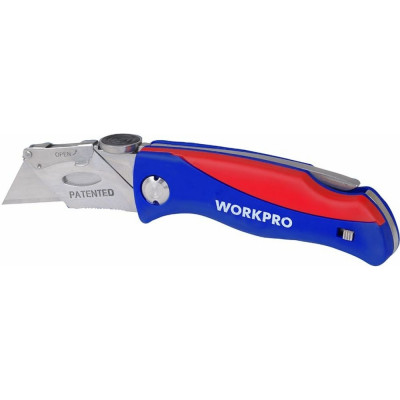 Складной быстросменный нож WORKPRO WP211006