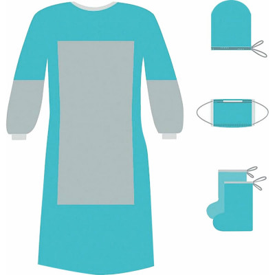 Одноразовой одежды халат для хирурга ГЕКСА Кх-02 630112