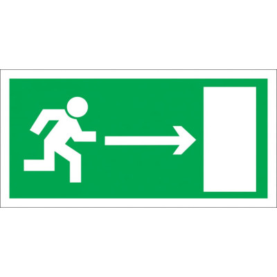 Знак Стандарт Знак Направление к эвакуационному выходу Е03 направо 00-00023651