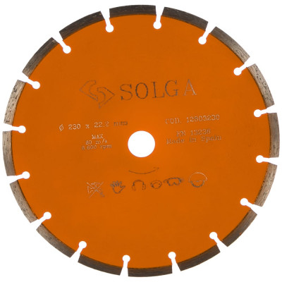 Сегментный алмазный диск по железобетону Solga Diamant BASIC 12803230