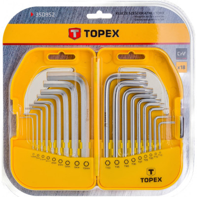 Шестигранные ключи TOPEX 35D952
