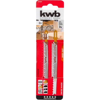 Пилки для лобзика по дереву и металлу KWB Easy Cut T345XF 624820