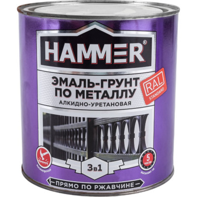 Эмаль-грунт по металлу Hammer ЭК000133630
