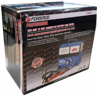 Аналоговый тестер аккумуляторных батарей генераторов и пускового тока Forsage F-8309