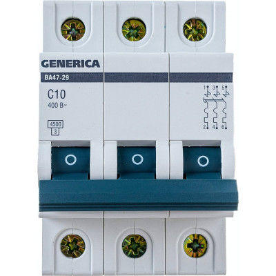 Автоматический выключатель GENERICA ВА47-29 MVA25-3-010-C