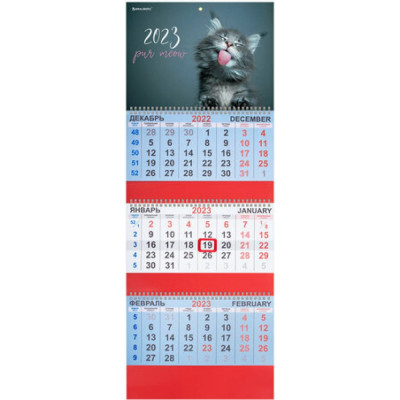 Квартальный календарь BRAUBERG MEOW 114224