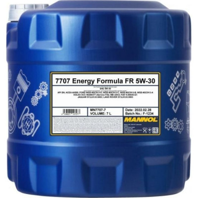 Синтетическое моторное масло MANNOL ENERGY FORMULA FR 5W-30 77077