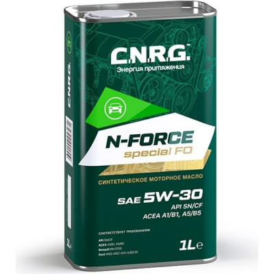 Синтетическое моторное масло C.N.R.G. N-Force Special FO 5W-30, SN/CF, A5/B5 CNRG-023-0001