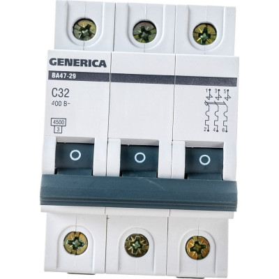 Автоматический выключатель GENERICA ВА47-29 MVA25-3-032-C