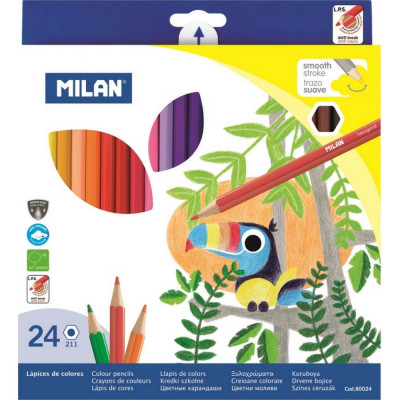 Шестигранные цветные карандаши Milan 80024 1110715