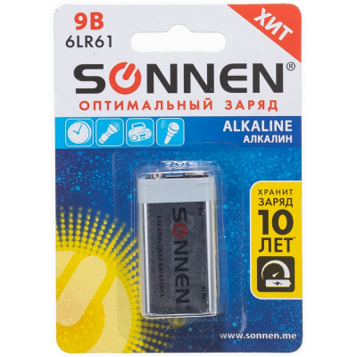 Алкалиновая батарейка SONNEN Alkaline 451092