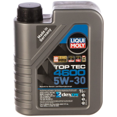 Синтетическое моторное масло LIQUI MOLY Top Tec 4600 5W-30 SN/CF;C3 8032