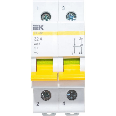 Выключатель нагрузки IEK ВН-32 32А/2П MNV10-2-032