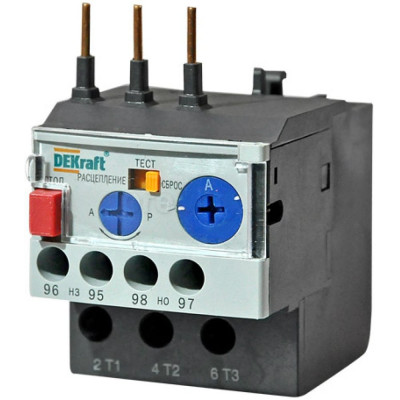 Электротепловое реле для контактора DEKraft РТ-03 для конт. 09-18A 4.50-6.30АВ 23112DEK 293168