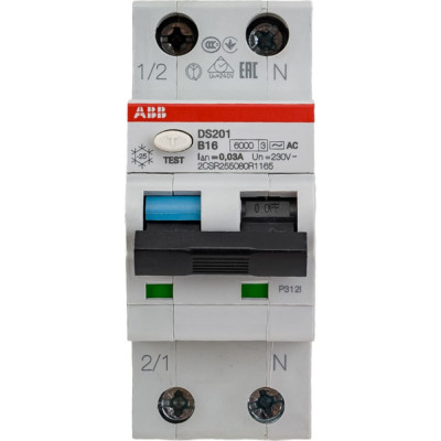 Автоматический выключатель дифференциального тока ABB DS201 2CSR255040R1165
