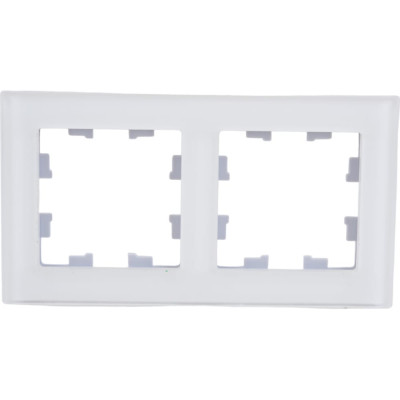 Двухместная рамка Schneider Electric матовое стекло, белая SchE ATN330102