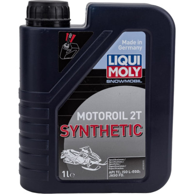 Синтетическое моторное масло 4T для снегоходов LIQUI MOLY Snowmobil Motoroil 2T Synthetic TC 1л 2382