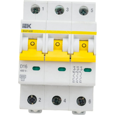 Автоматический выключатель IEK ВА47-60M MVA31-3-016-D
