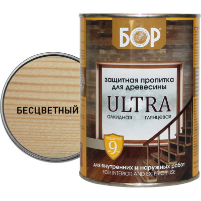 Защитная пропитка для древесины Бор ULTRA 4690417079384